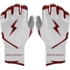 Chrome Series Long Cuff Batting Gloves - Maroon