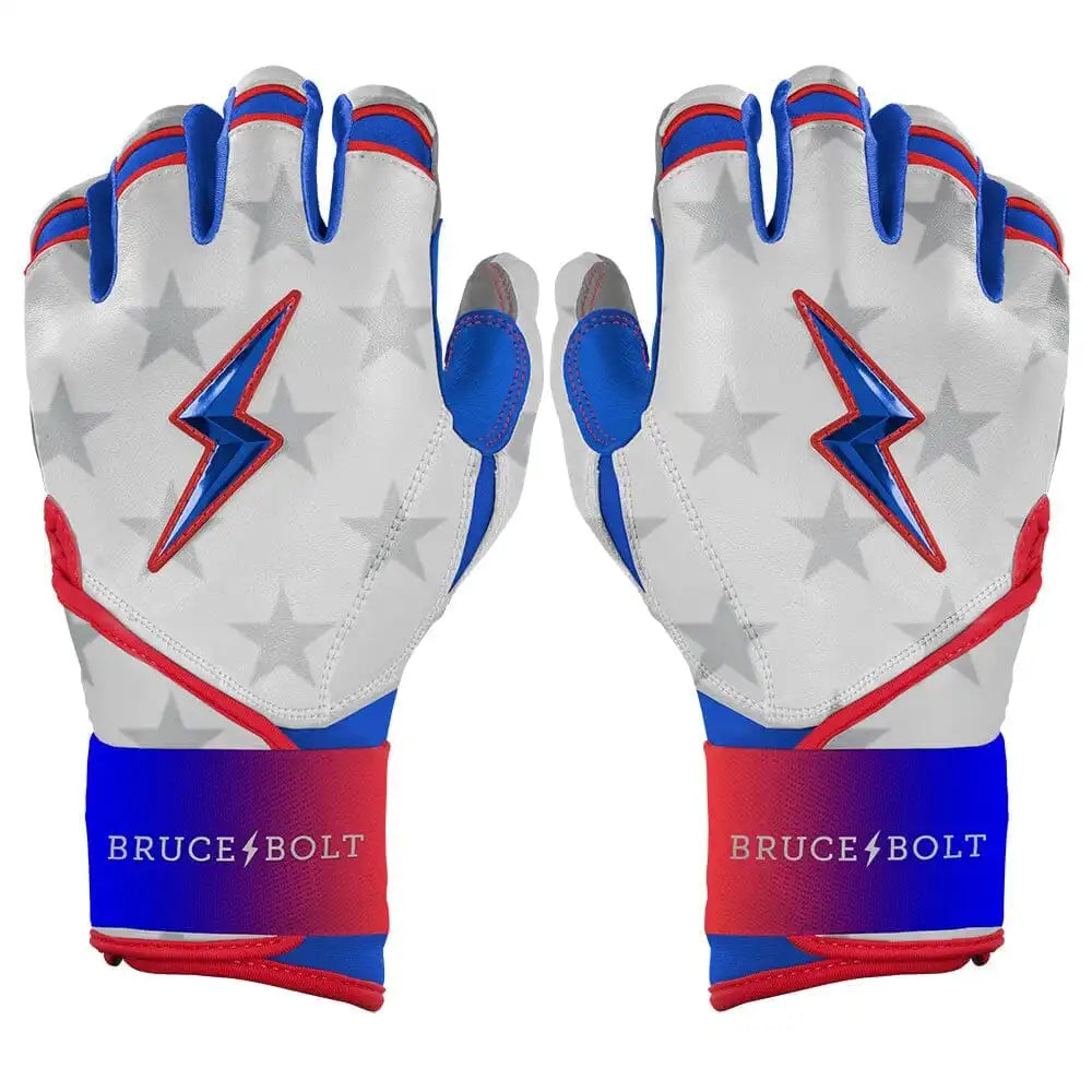 Personalized Brandon Nimmo Signature Series Long Cuff Batting Gloves - Stars & Stripes