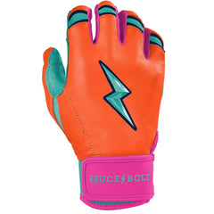 Fernando Tatis Jr. Signature Series Short Cuff Batting Gloves - Aqua/Orange