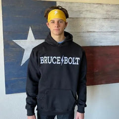"BRUCE BOLT" Hoodie - Black/White
